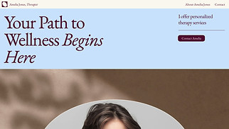 Health & Wellness website templates - Therapist (Soft)